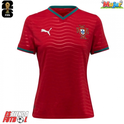 Portugal Primera Equipación Mujer Mundial 2026 Manga Corta